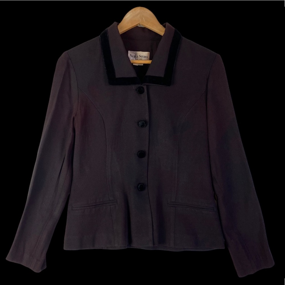 VINTAGE NICOLE STUDIO BUTTON DOWN BLAZER 💜✨  [110]